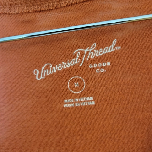 Boho Sleeveless Orange Knit Dress - Size M - Picture 3 of 6